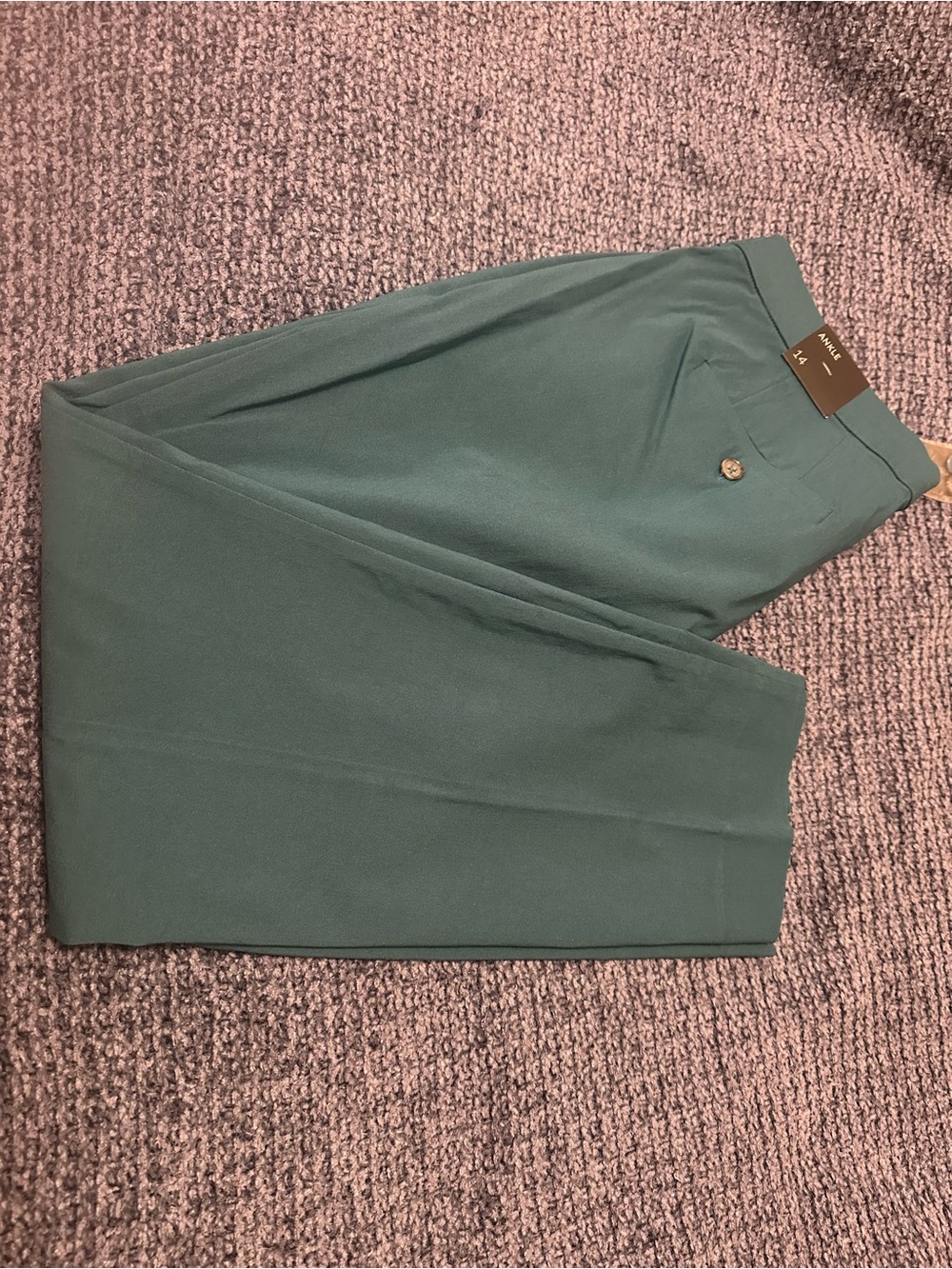 Lane Bryant Straight-Leg Dress Pants in Teal Green